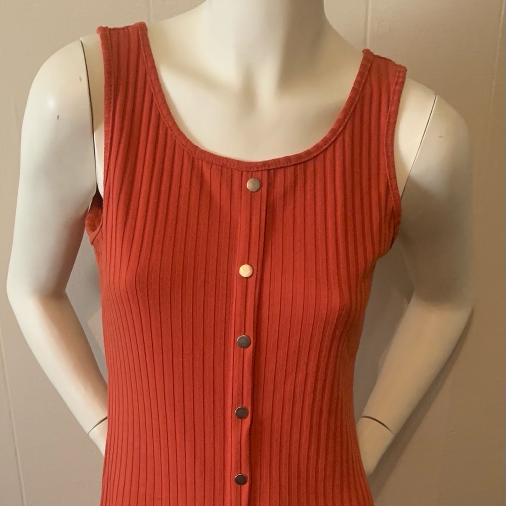 Orange fitted dress